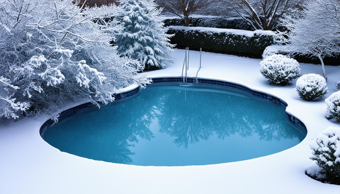how far below skimmer to drain pool for winter