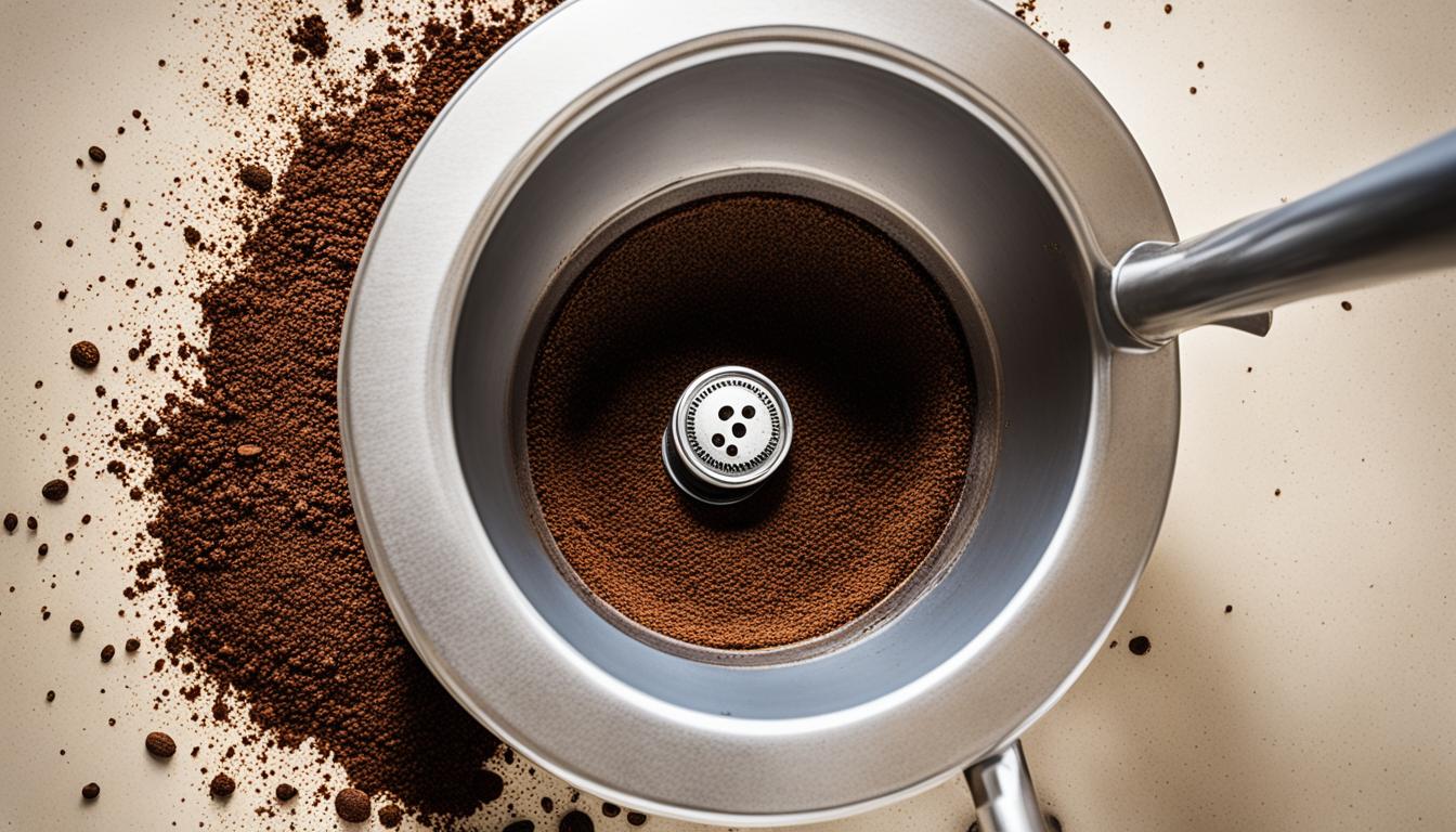 how to dissolve coffee grounds in drain