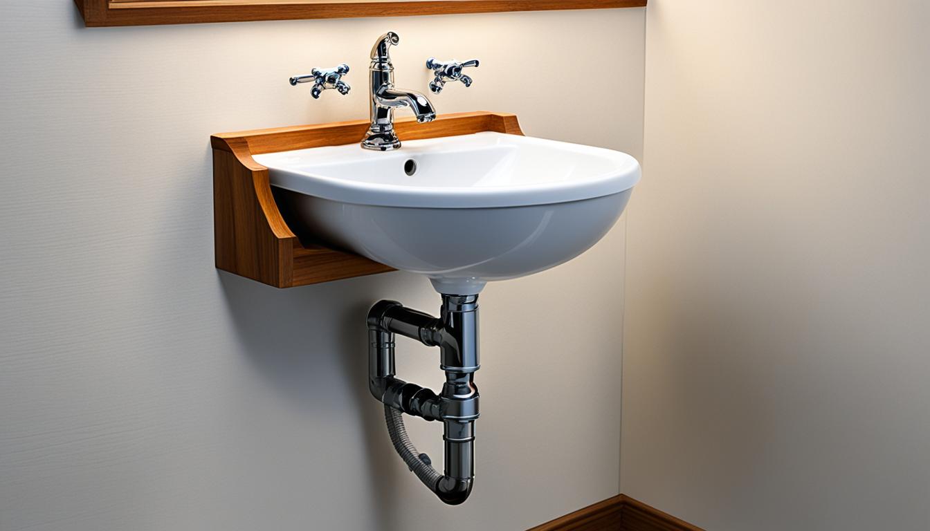 how to hide plumbing behind pedestal sink