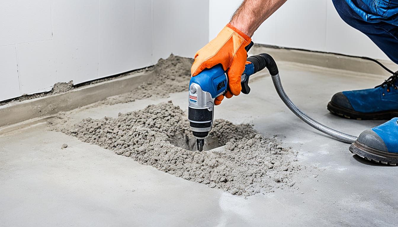 how to install shower drain in concrete floor