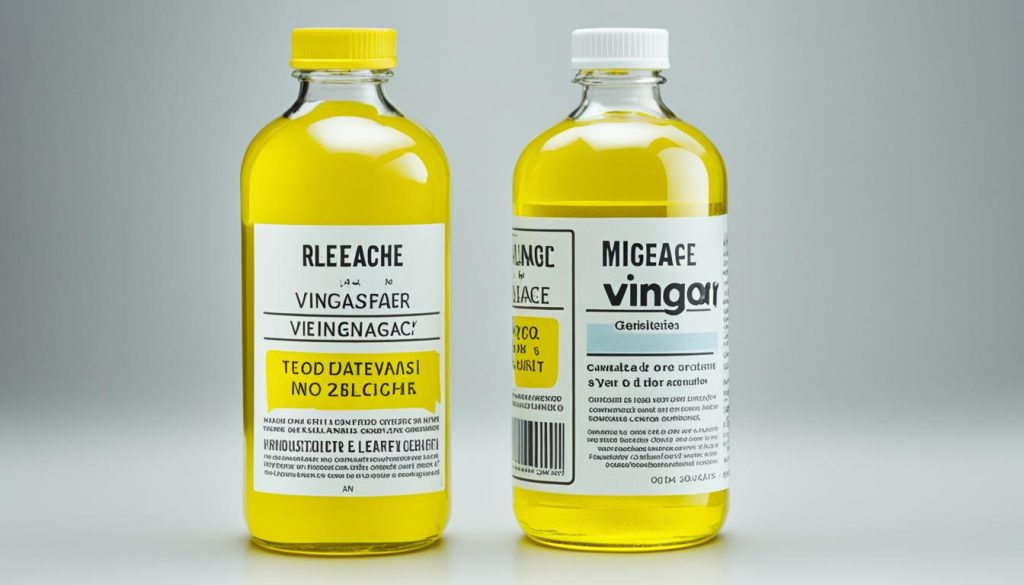 Vinegar and bleach bottle