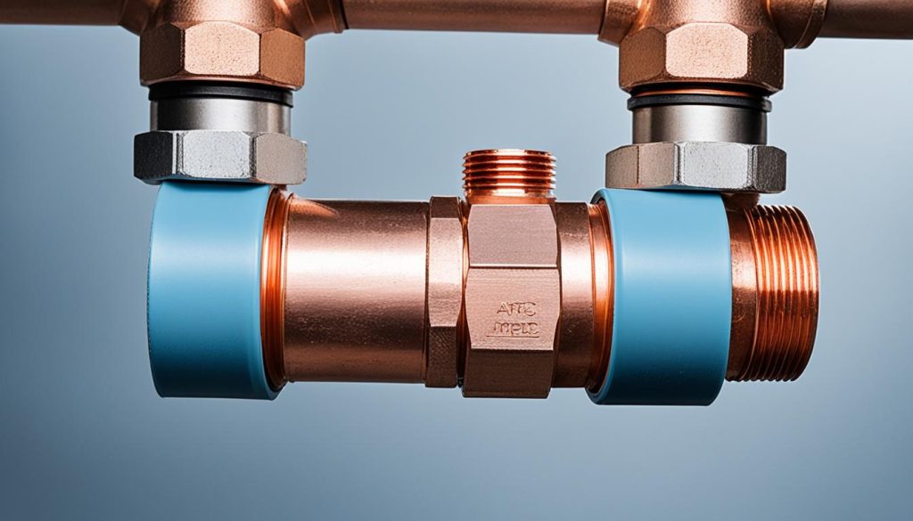 copper pipe to PVC compression fittings