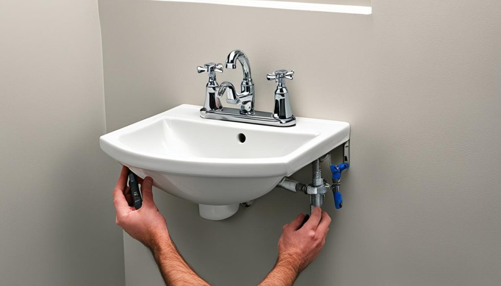 mounting sink securely