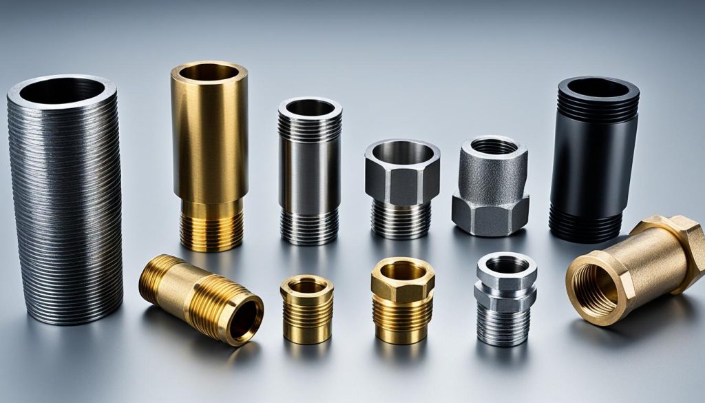 pipe nipple materials and finishes