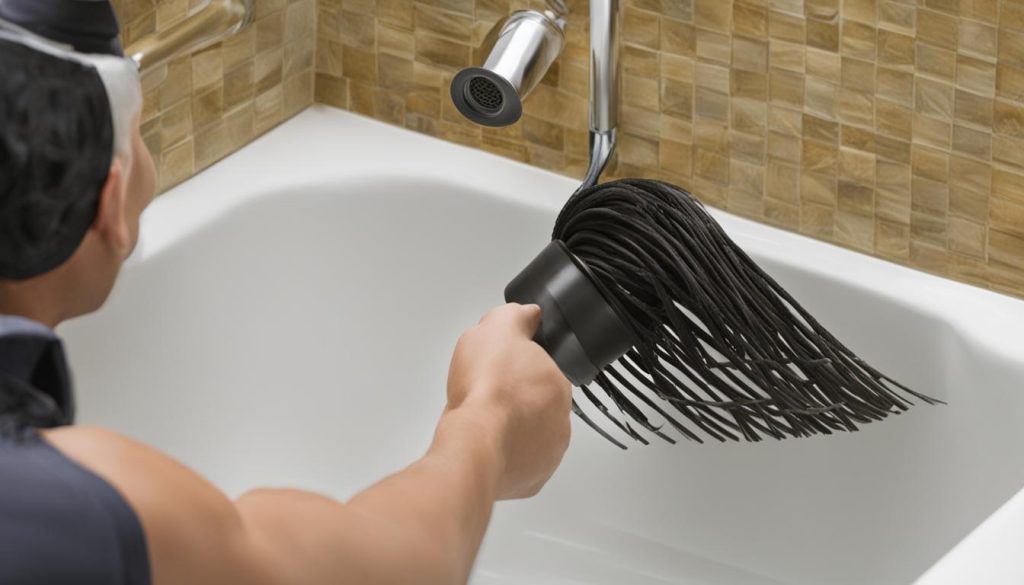 remove hair from shower drain