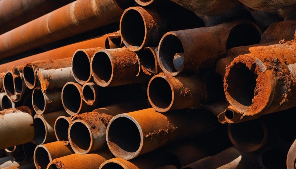 rusty pipes image