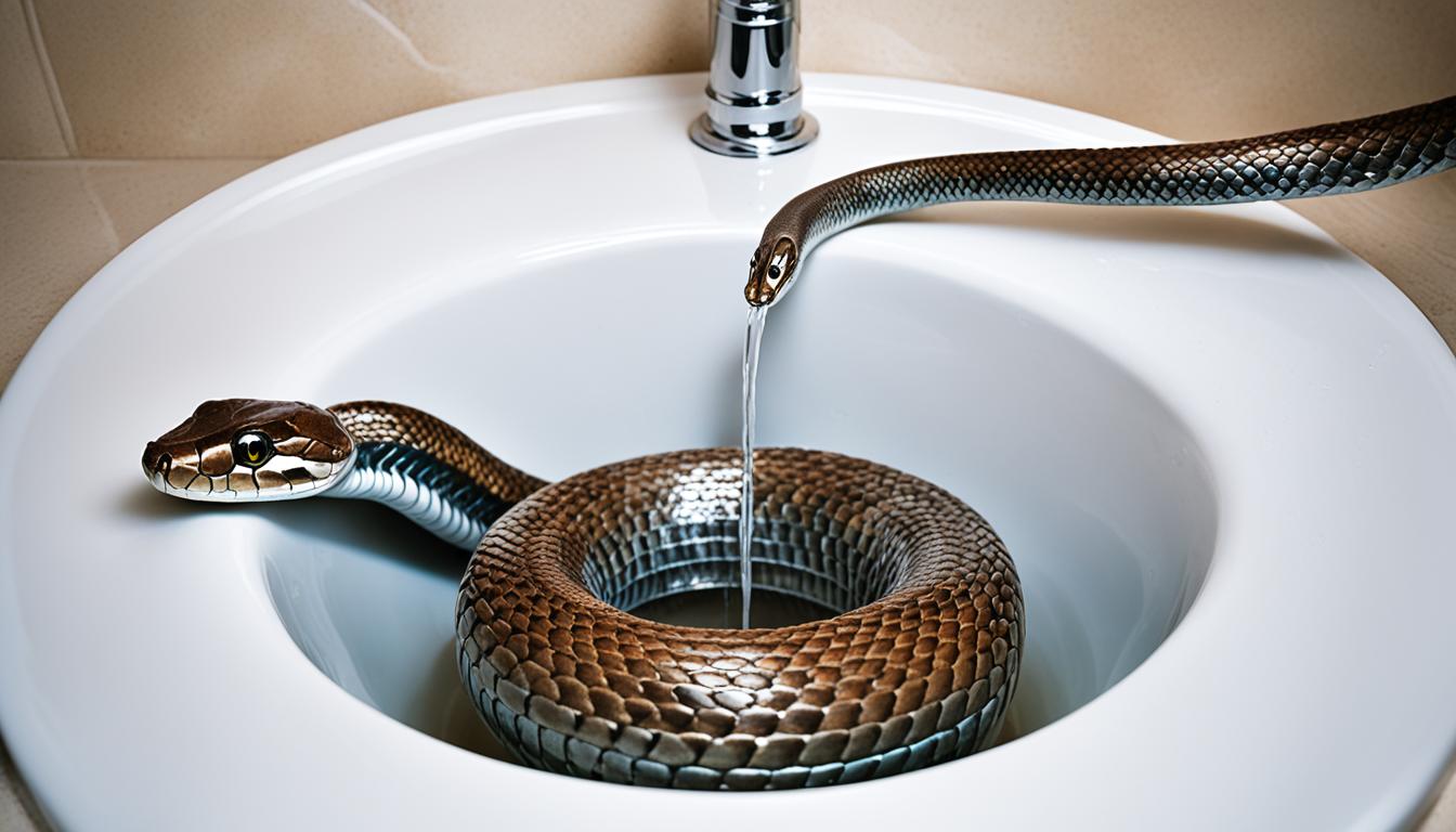 snake stuck in drain