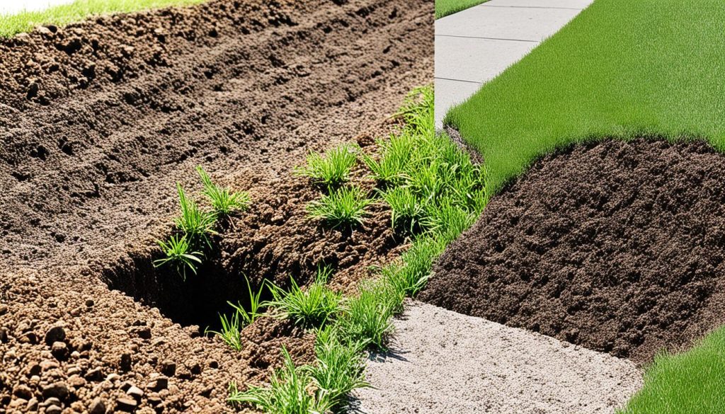 swale vs french drain